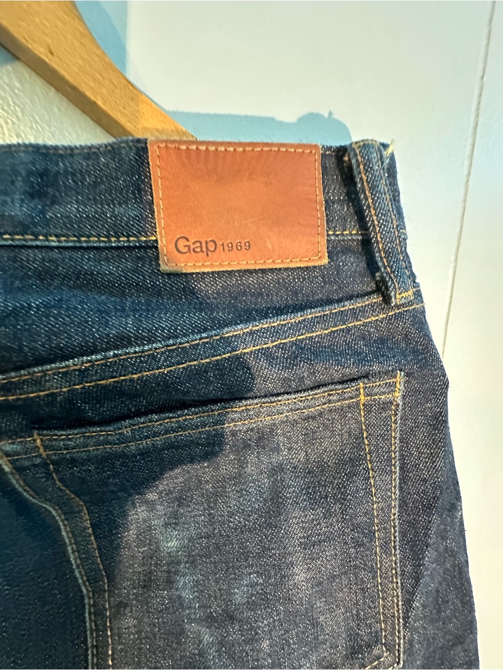 GAP Men's Dark Indigo Slim Straight Jeans selvedge Japanese - Picture 6 of 6